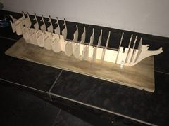 The bulkheads sanded and placed loose in the keel