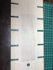 The pattern drawn on the false deck