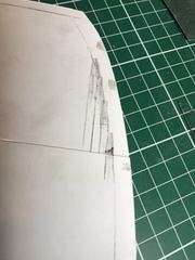 Joggling with the margin plank running on under the bulwark; the pencil bled on the photo paper