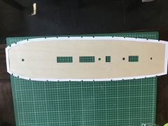 Plotted trial of the margin plank on paper, 10 mm wide