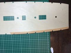 The plotted piece: rounded corners and shifted notches