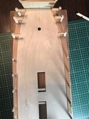 Fitted on the deck; the strip shows the difference in width between margin plank and deck plank