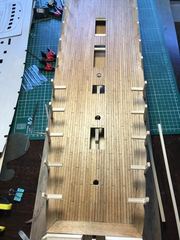The gun deck after a coat of oil