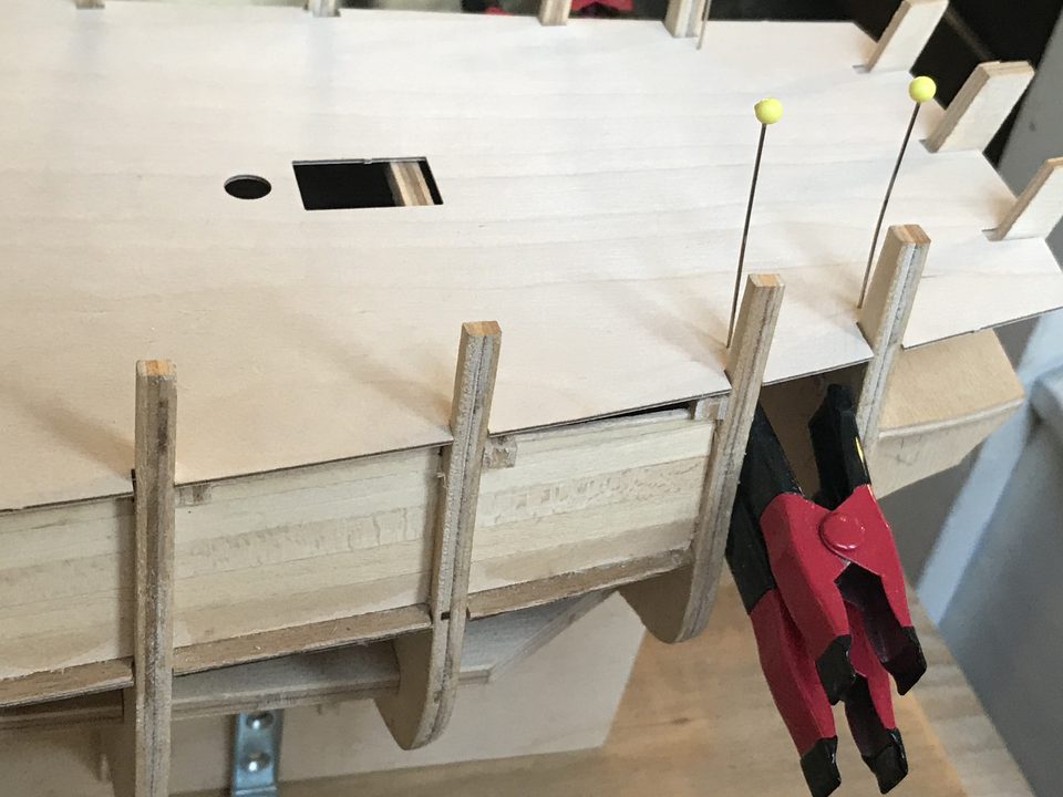 After shortening the bulwark the upper deck fits