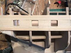 A port after cutting, before final sanding