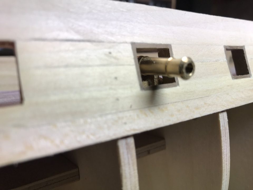 The barrel now sits lower in the port.