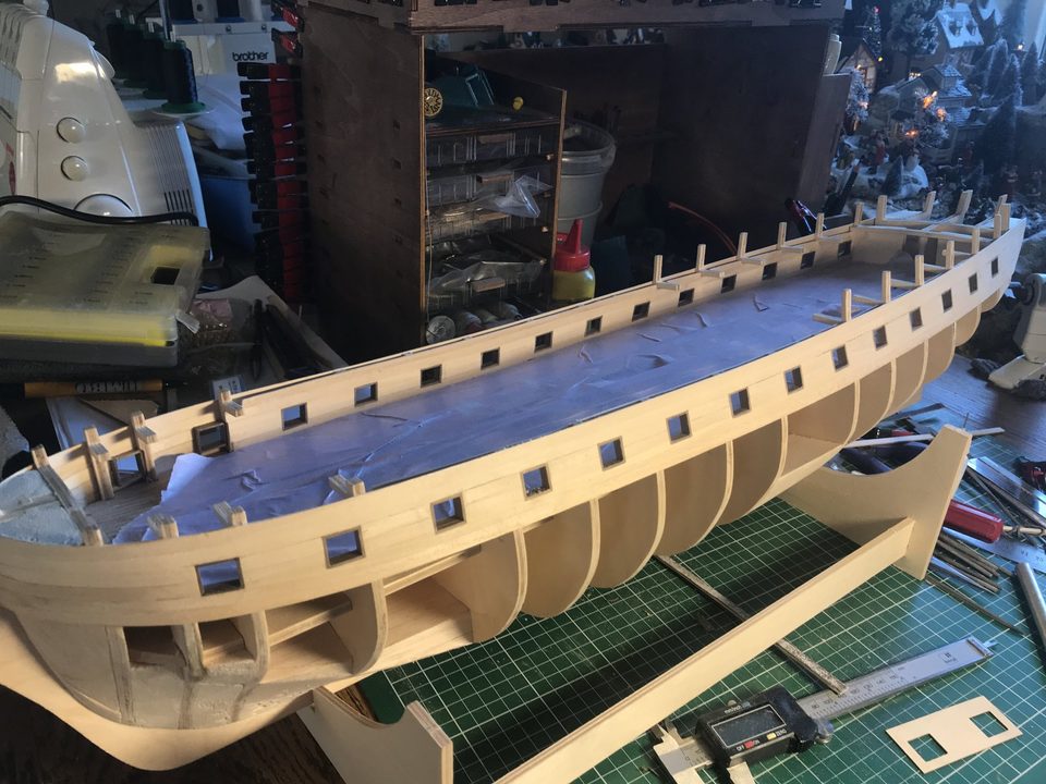 All the port linings fitted