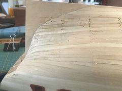 The first side of the first planking closed
