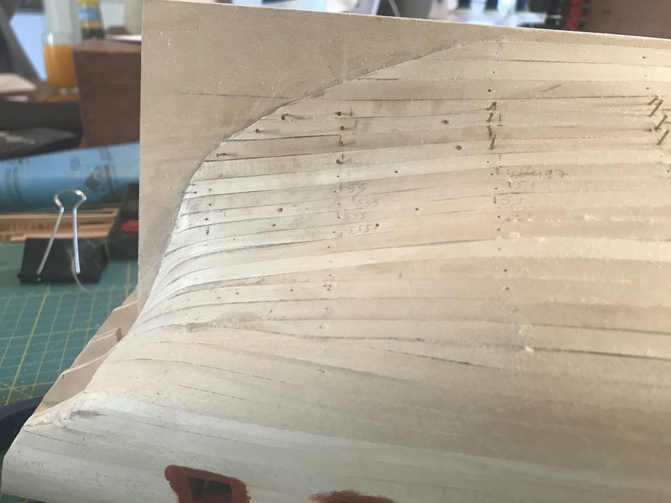 The first side of the first planking closed