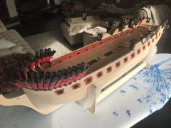 The wetted bulwark clamped up to dry