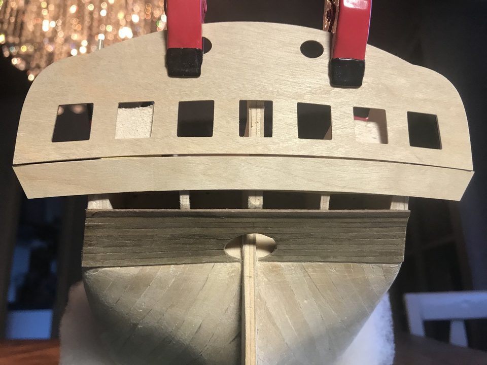 The space between the counter planking and the bottom of the transom