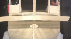 Dropping the lower part of the transom