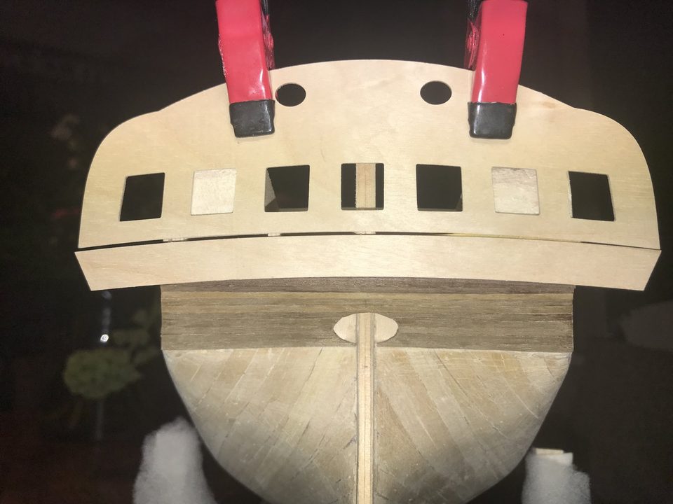 The transom fitted lower and joined up