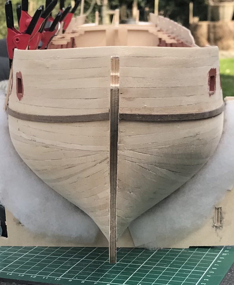 Both sides at equal height, despite the shadow