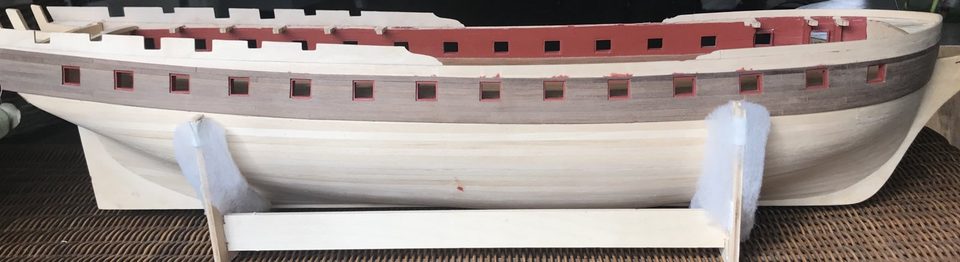 Starboard closed up past the gunports