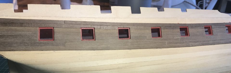 The ports in the second planking