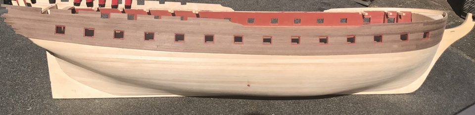 Starboard closed above the wale