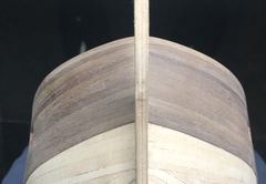 The bow, where the gaps still need filling