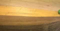 Step 5: the tape cut along the underside of the drop plank