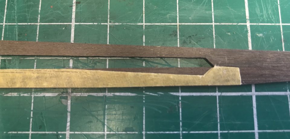Step 7: the template transferred to the lower strip