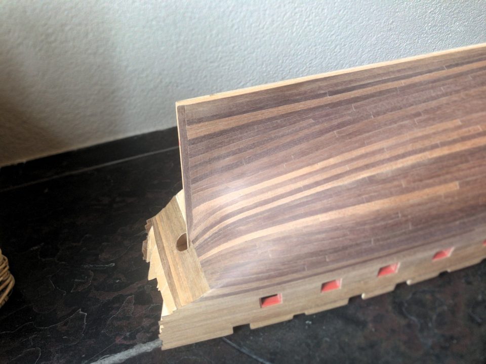 The bow with the drop planks