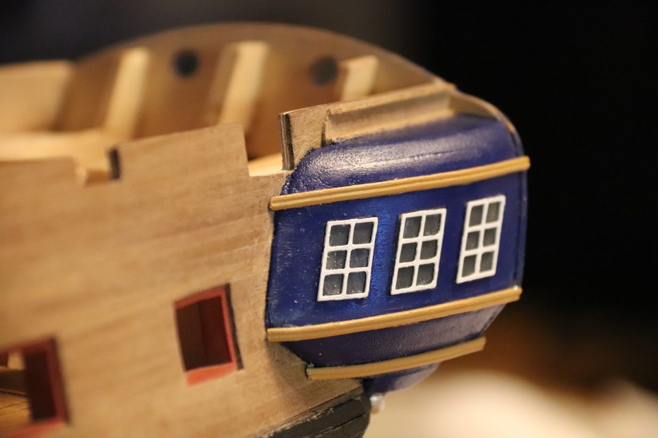 The tiny frame as a jig for the position