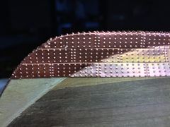 The third row sits about a millimetre out of line with the first