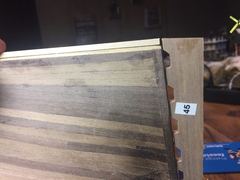 Rudder and sternpost taper from the waterline down, as in the Anatomy book