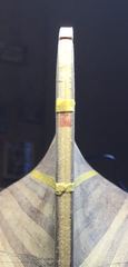 The chosen belt taped off on both sides with masking tape