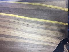 The taped-off belt, seen from astern