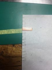 The template with the plate width