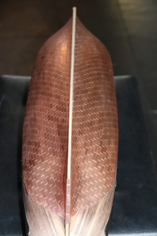 The hull fully coppered