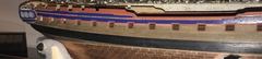 The mouldings along the full length of the hull