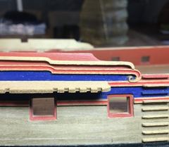 Matched to the rail: the moulding below does not come out nicely