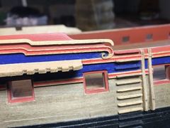 Following the lower curve: the moulding sticks out a long way