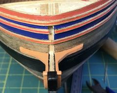 From the front: the first part against the stem