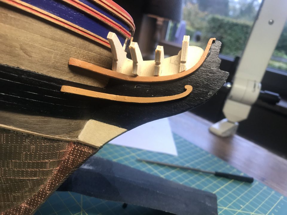 The head from the side, all still dry fitted