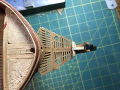 The new grating in place