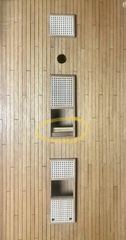 The third grating, with the two holes for the anchor cables