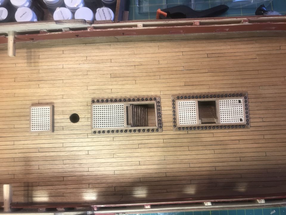The gun deck with the hatches in place