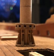 The capstan for the gun deck assembled, the spindle still loose
