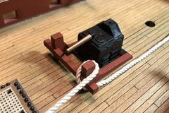 The stove and the bitts on the gun deck