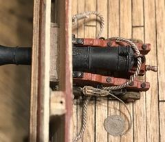 The breeching rope with seizing according to Jan Zwart's method