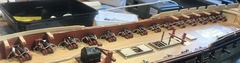 All 28 guns rigged and in line on the gun deck