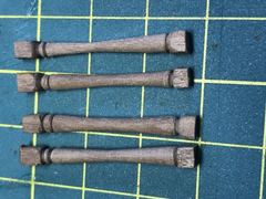 The rollers turned from walnut offcuts
