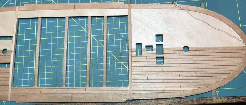 The planks joggled into the margin plank