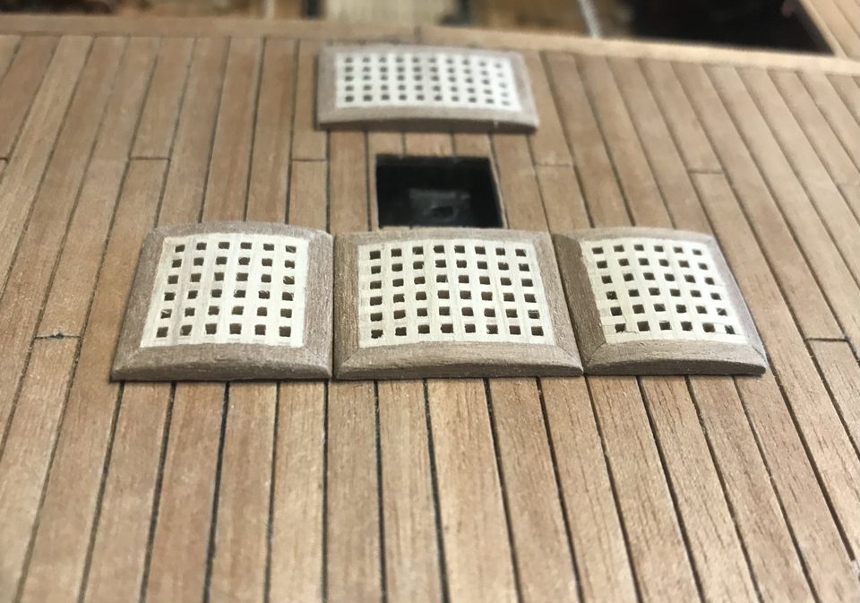 Grating with subtle camber, 1 to 2 mm high