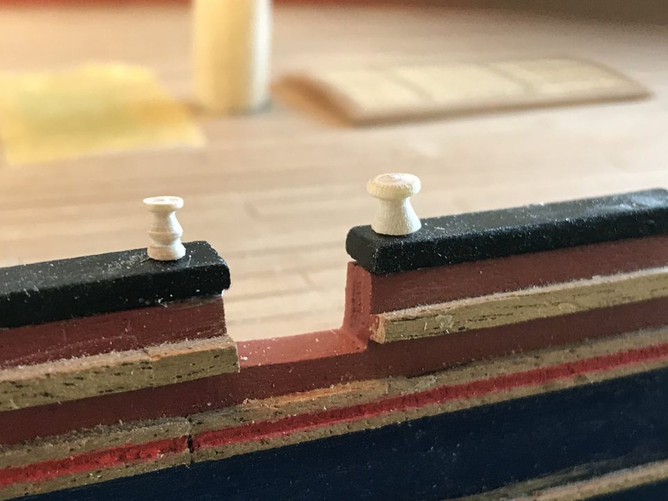 Left the new stanchions, right the old ones