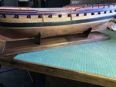 The new walnut display stand, in Osmo gloss oil