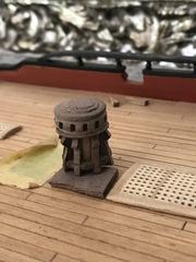 Attempt two, in walnut, in place on the upper deck